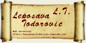 Leposava Todorović vizit kartica